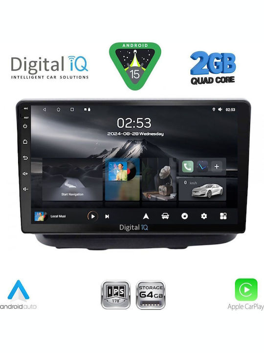 Digital IQ Car Audio System for Fiat Doblo 2002-2009 Bluetooth USB Wi-Fi GPS Apple CarPlay with 10 Inch Touch Screen DIGITAL IQ RSD 1135 CPA