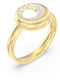 Guess Ring with Stones made of Steel Gold Plated