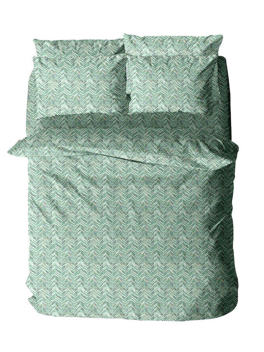Sunshine Mint 152 Bed Sheets Set for Single Bed with Rubber Hugger 100x200+30cm 460 Aqua 3 Pieces