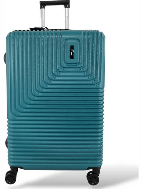 Rain Large Hard Petrol Travel Suitcase With 4 W...