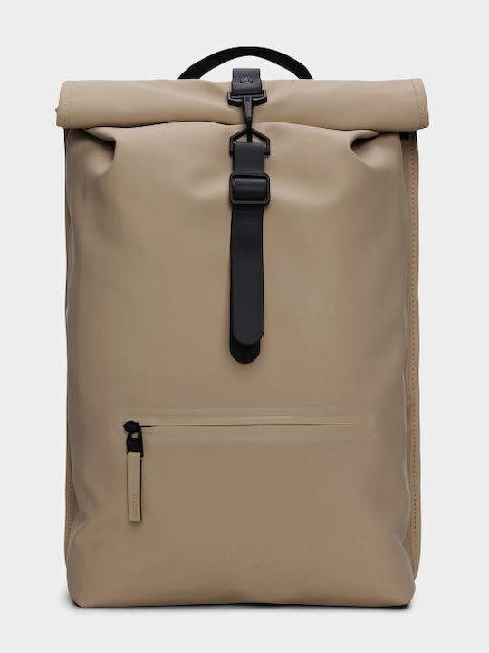 Rains Rolltop Rucksack Αδιάβροχο Μπεζ