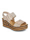 Damenplattformen Beige