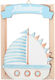 Christening Favor with Boat Miniature Painting Made of Wood LZ-7