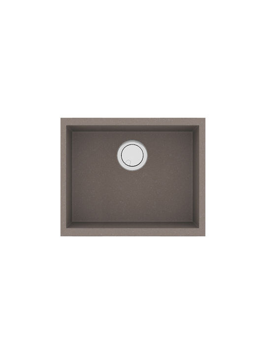 Sanitec Drop-In Chiuvetă din Granit Sintetic L50xW40cm Maro