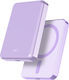 Force Power MagSafe Power Bank 5000mAh 15W με Θύρα USB-C Μωβ