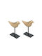 Artekko Set of Decorative Birds Polyresin 16x6x20cm 2pcs