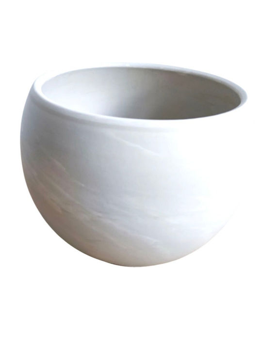 Clay Plant Pot Ball Beige H:20cm W:26.5cm Inner 22cm
