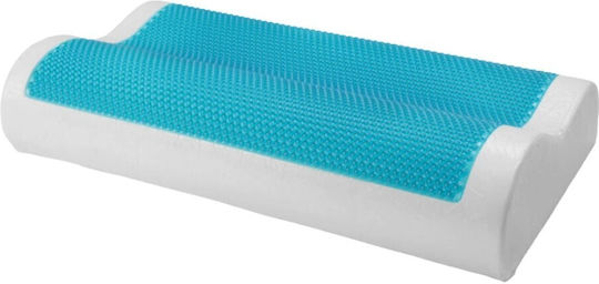 Medical Brace Μαξιλάρι Αυχένα με Memory Foam 63x34x12cm σε Λευκό χρώμα MB.HC1804