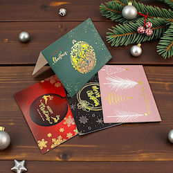 Set 9 Pieces Christmas Greeting Cards 12cm 1epx3012