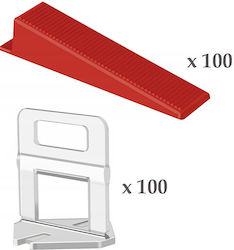 Pro Tile Leveling Kit 100 Clips 1.5 Mm 100 Wedges Included