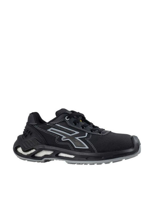 Upower Black Safety Shoe S3S with Certification Insulated Cold Sole (CI) Antistatic (ESD) Oil Resistance (FO) Slip Resistance (SR)
