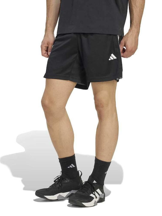 adidas Pantaloni Scurți Sport Bărbați Negri / Albi