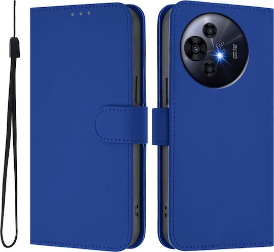 Skin Feel Solid Color Wallet Piele Albastru (TCL 50 NXTPAPER 5G / TCL 50 Pro NXTPAPER 5G)
