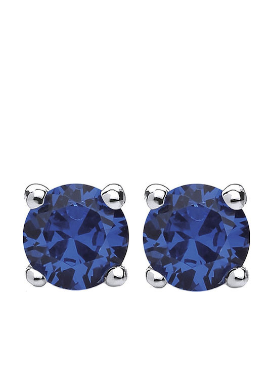 Theodora's Jewellery Ανδρικά Σκουλαρίκια Καρφωτά από Ασήμι με Πέτρες Navy Μπλε Theodora's Jewellery Ανδρικά Σκουλαρίκια Καρφωτά από Ασήμι με Πέτρες Navy Μπλε