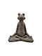 Artekko Animal Brown Decorative Frog Magnesium 31x17x34 Cm 31cm X 17cm X 34cm