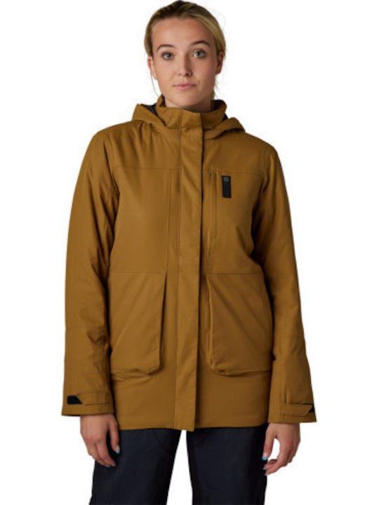 Jachetă de femei tip parka pentru primăvară/toamnă Maro