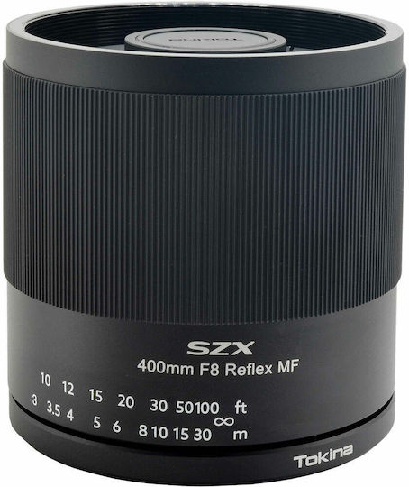 Tokina Пълен кадър Фотообектив SZX 400mm f/8 Reflex MF Телефото за Фуджифилм Икс Монтаж Черен