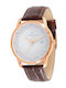 Pierre Cardin Ceas Barbatesc 43mm cu Baterie cu Curea din Piele Maro