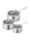 Kuhn Rikon Pots Set of Stainless Steel with Coating 3pcs