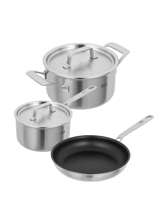 Kuhn Rikon Set de vase de gătit din oțel inoxidabil cu strat antiaderent 3buc