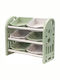 Sistem de Depozitare Jucării din Țesătură Verde 77x66x32cm 1buc