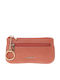 Kleines Leder Damenbrieftasche mit RFID Rosa