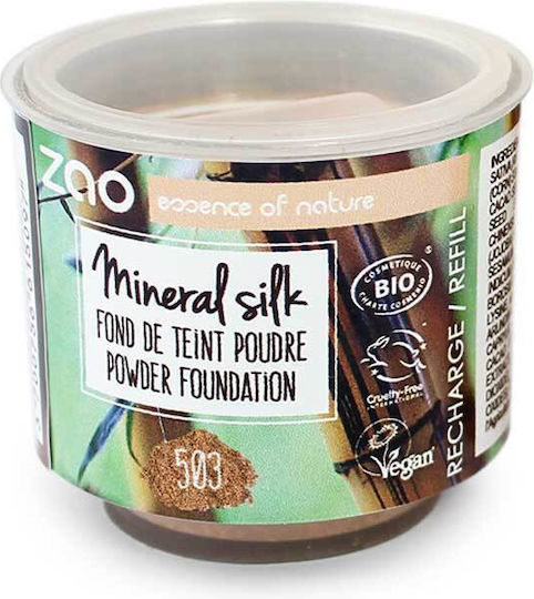 Zao Organic Mineral Silk Nachfüllpack – Bio Foundation Puder Ersatz