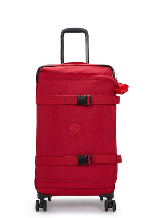 Kipling Spontaneous Valiză Medie De Călătorie Roșie Ruby Cu 4 Roți Înălțime 66 Cm