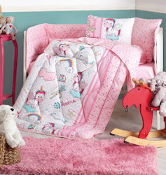 Cotton Box Σετ Κούνιας Pink 6τμχ