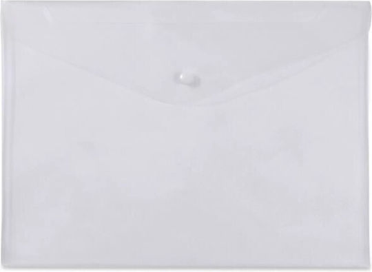 Φακελος Pp Κουμπι Foska Α4 32χ23.5cm Transparent Διαφανο