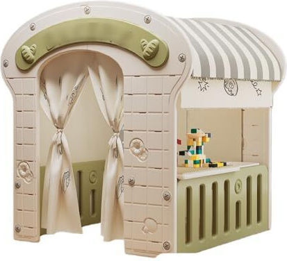 Căsuță De Joacă Pentru Copii Multifuncțională Verde 98x92x115cm