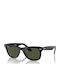 Ray Ban Wayfarer Unisex Sunglasses with Black Horn-Rimmed Frame and Green Lens RB2140 901