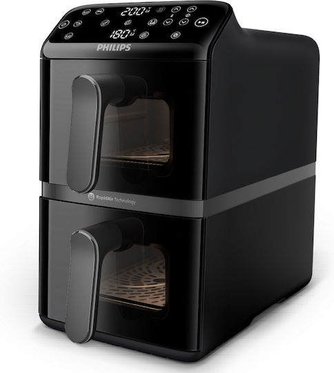Philips Air Fryer με Διπλό Αποσπώμενο Κάδο 10lt Μαύρο NA460/00