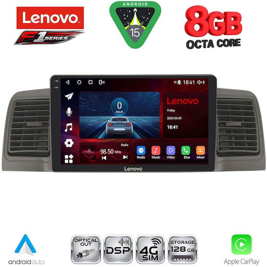 Lenovo Car Audio System for Toyota Corolla 2001-2006 (Bluetooth/USB/WiFi/GPS/Apple-Carplay/Android-Auto) with Touch Screen 9"
