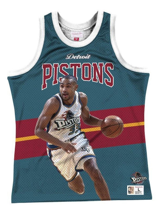 Detroit Pistons Спортна тениска Петролен