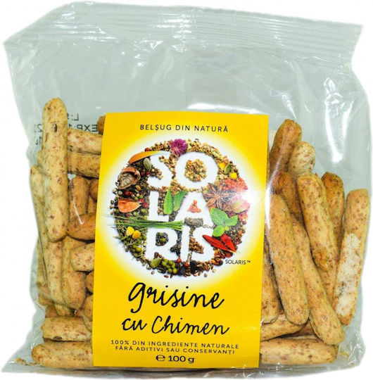 Batoane De Pâine Din Făină Integrală Cu Chimion 100g Solaris Plant