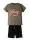 Kinder-Set mit Shorts Sommer 2Stück Khaki