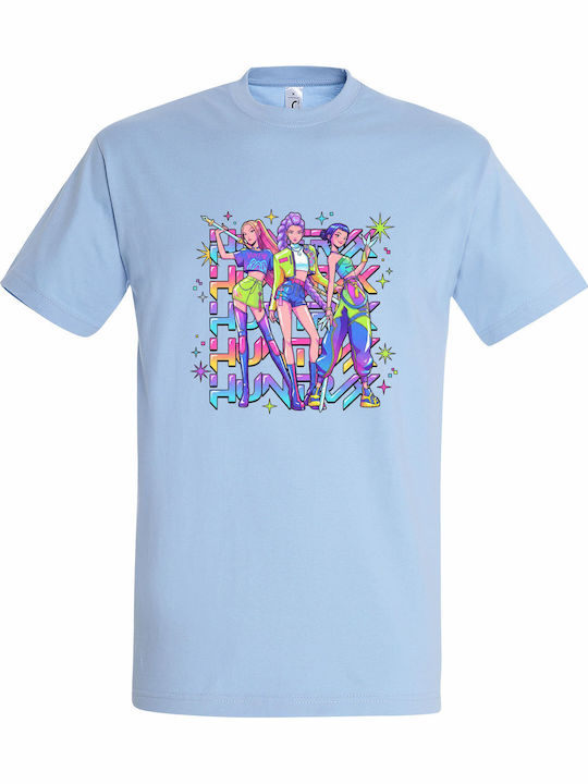 kirikoko Kids' T-shirt Sky Blue Kpop Huntrix, S...