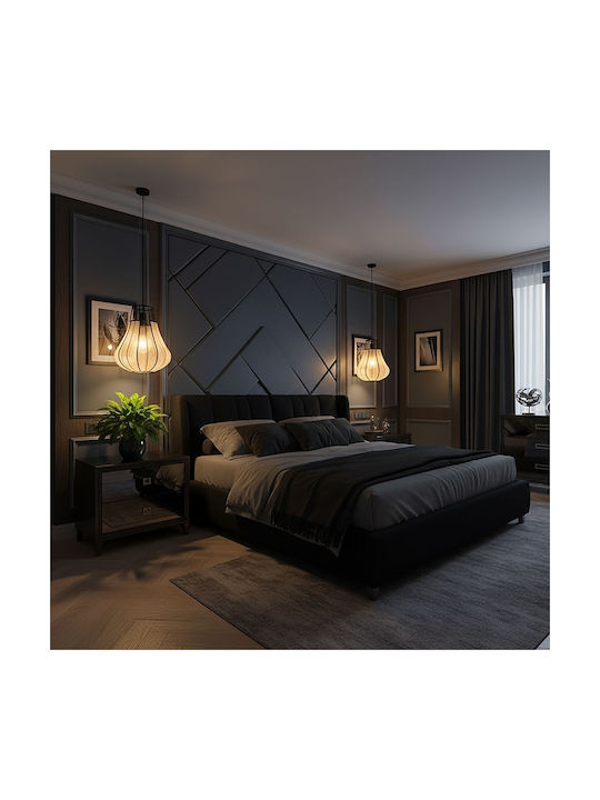 V-TAC Pendant Light Black with Socket E27 42x50cm