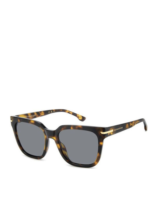 Victoria Beckham Unisex Sonnenbrillen mit Braun Horn umrandetem Rahmen und Braunen Gläsern