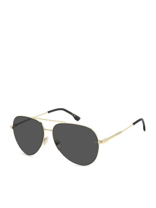 Victoria Beckham Unisex Sonnenbrillen mit Goldenem Metallrahmen