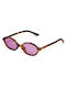 AV Sunglasses Unisex Sunglasses with Brown/Pink Horn-Rimmed Frame