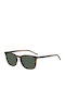 Boss Unisex Sunglasses with Brown Horn-Rimmed Frame and Black Lens HG 1399/S EX4/QT