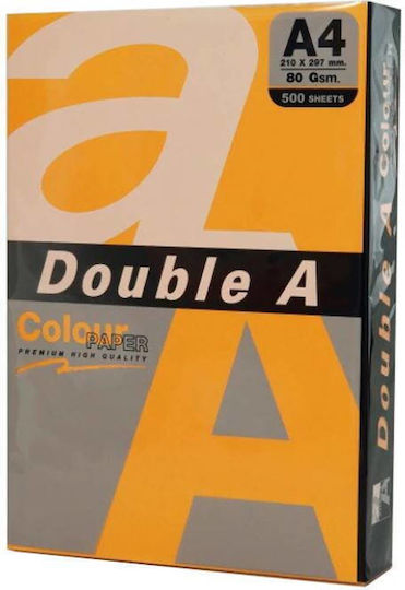 Double A Colored Paper Copier A4 75gsm 100 Sheets Ream Double A Neon Orange