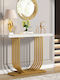 Consolă Metalică cu Suprafață din Marmură White/gold L100xL30xH80buc
