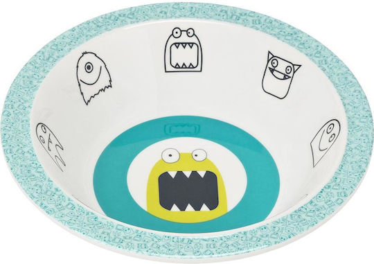 Laessig Baby Food Bowl Little Monster made of Melamine Blue