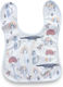 Nancy Dimo Waterproof Bib from 100% Cotton with Hoop & Loop Fastener White