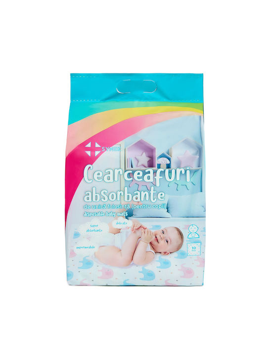 Synek Scutece Impermeabile de Unică Folosință Alb 60x60εκ. 10buc