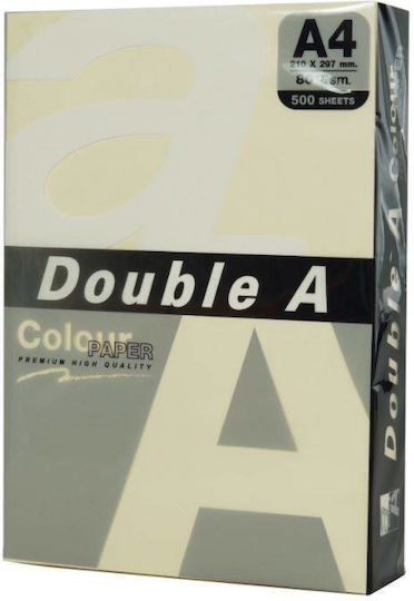 Double A Hârtie Colorată Pentru Copiator A4 80gsm 100 Foi Pachet Double A Pastel Ivory