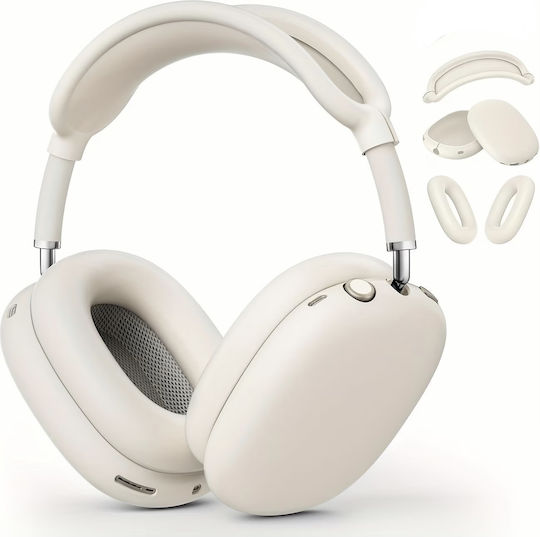 Husă Full Cover 3 Bucăți Compatibilă Apple Airpods Max Silicon Negru Bej
